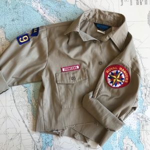 Vintage Topps Cropped Uniform Top with Badges